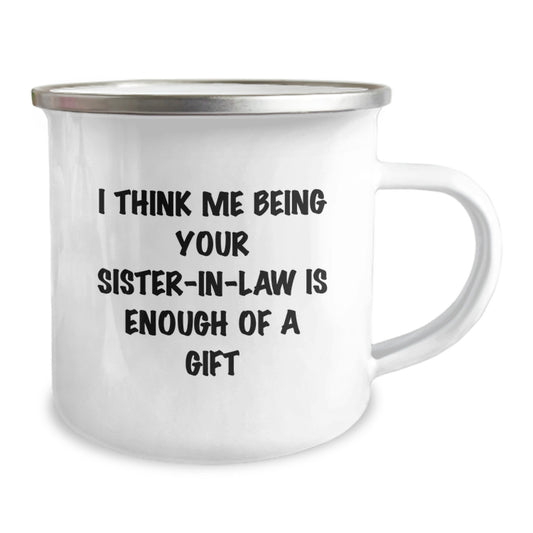 Funny Sister-in-law Gifts from Sister, Sister-in-law Camping Mug for Camping Lover, Great Father's Day Unique Gifts - Image 2