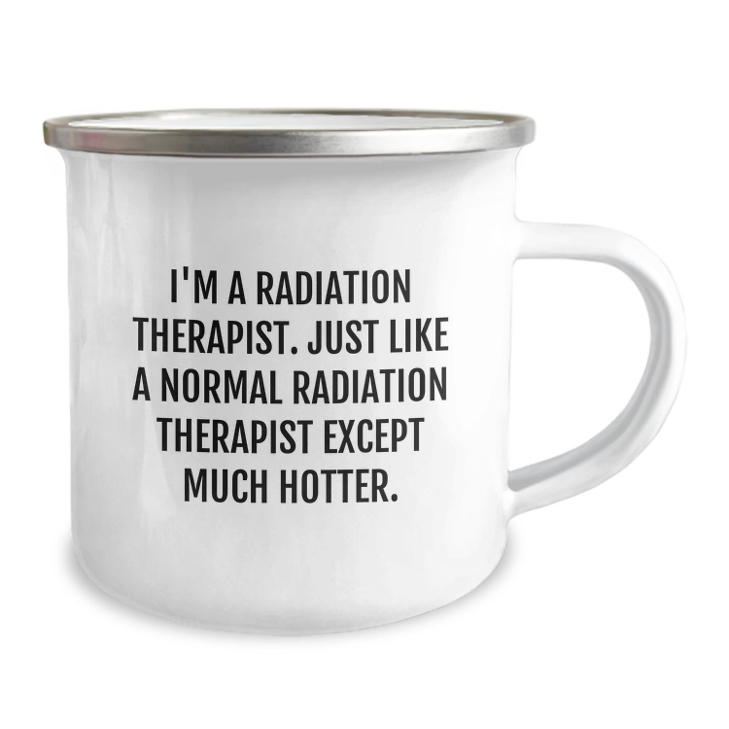 Funny Radiation Therapist Gifts for Men Women Coworkers Family - I'm A Radiation Therapist Except Much Hotter Christmas Unique Mug - Image 2