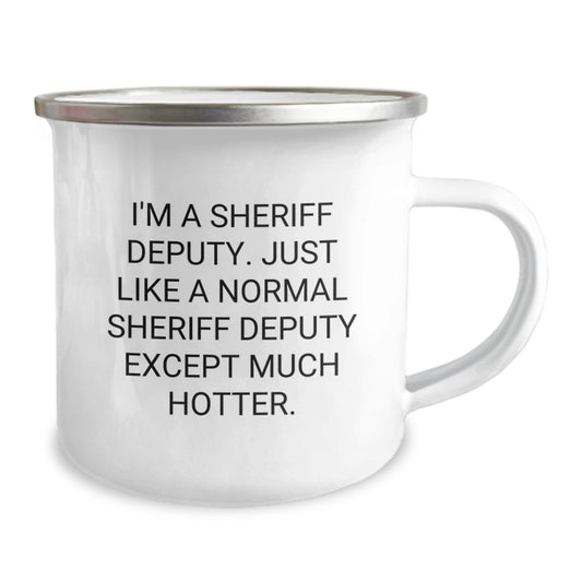Funny Sheriff Deputy Gifts for Dad - Camping Mug from Men - Perfect for Sheriff Deputy Enthusiasts, Father's Day Unique Gifts for Sheriff Deputy, Sheriff Deputy Camping Mug - Image 2