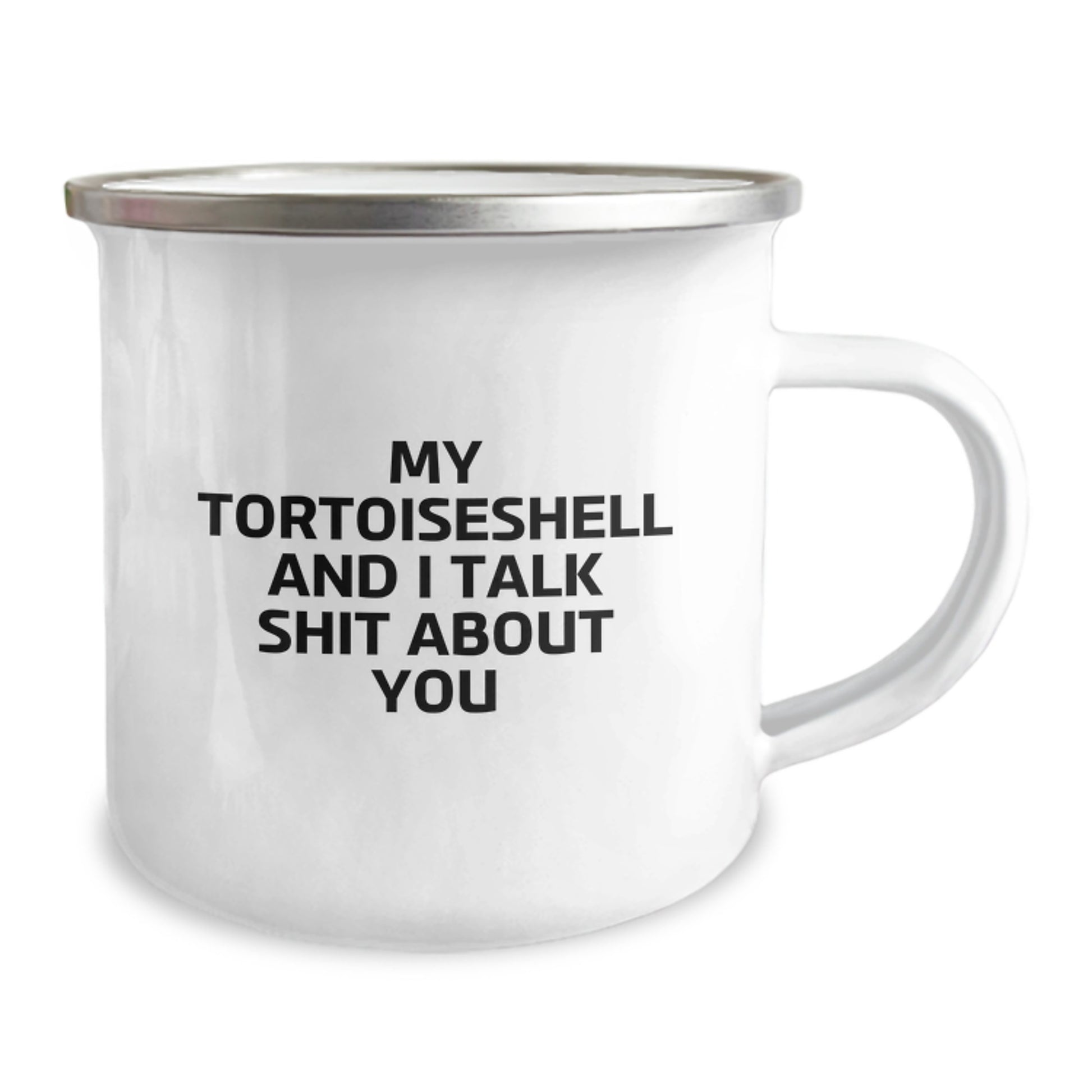 Funny Tortoiseshell Cat Gifts from Family - My Tortoiseshell And I Talk Shit About You Camping Mug for Tortoiseshell Cat Enthusiasts - Christmas Unique Gifts - Image 2