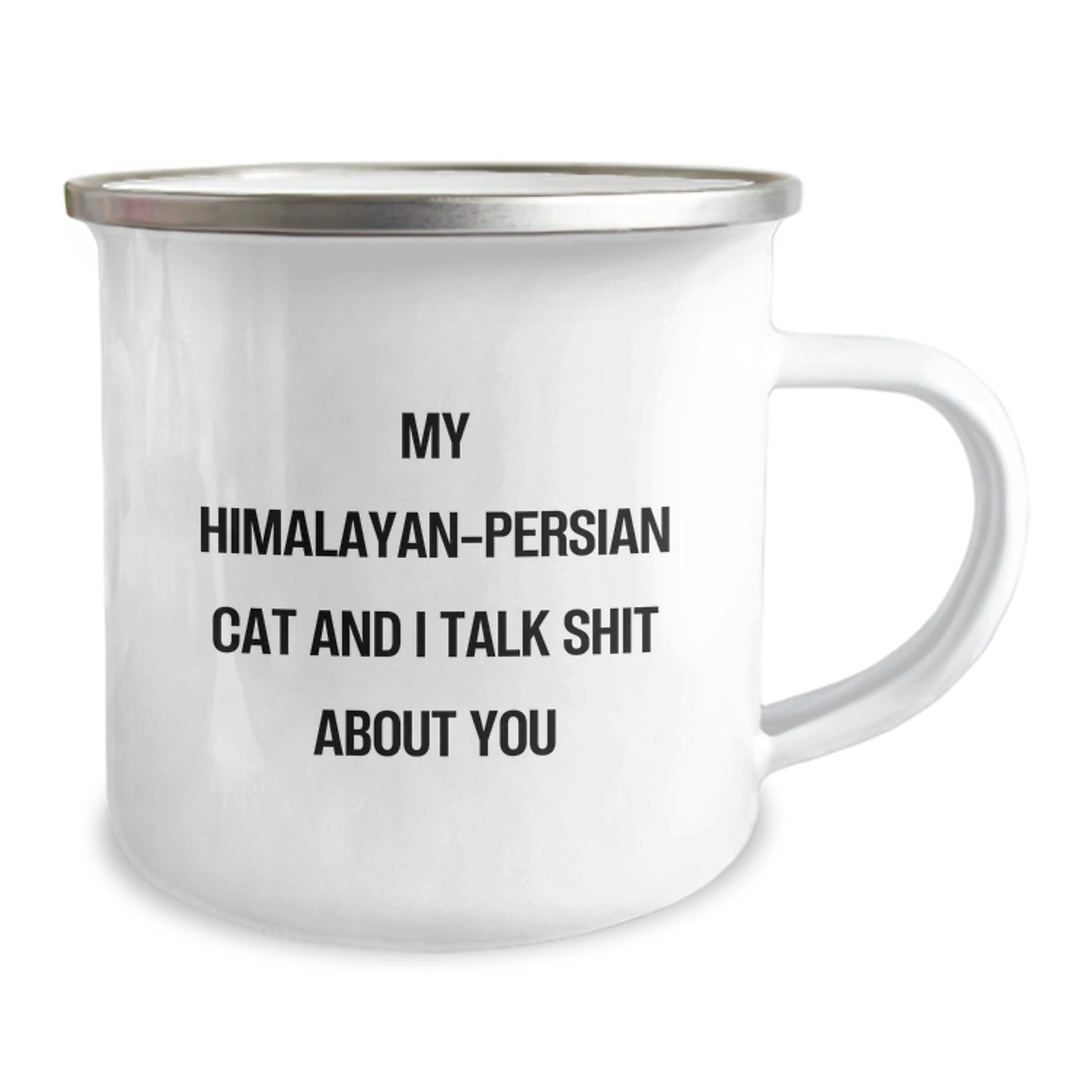 Funny Himalayan-Persian Cat Gifts for Men, Women Friends on Valentine's - Camping Mug - Image 2