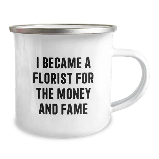 Funny Florist Camping Mug Gifts from Men to Florist Friends on Birthday Unique Occasions - Image 2