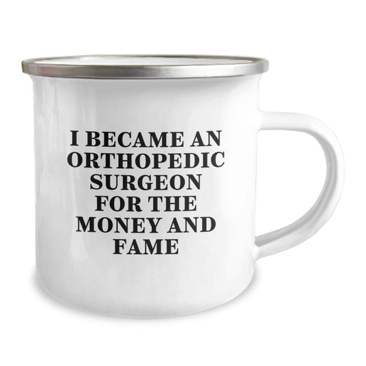Funny Quotes for Orthopedic Surgeons, Orthopedic Surgeon Gifts from Friends, Unique Camping Mugs for Orthopedic Surgeons on Christmas - Image 2