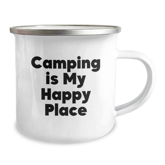 Camping Gifts from Friends, Funny Camping Mug, 'Camping Is My Happy Place', Perfect for Camping Enthusiasts, Graduation Unique Gifts - Image 2