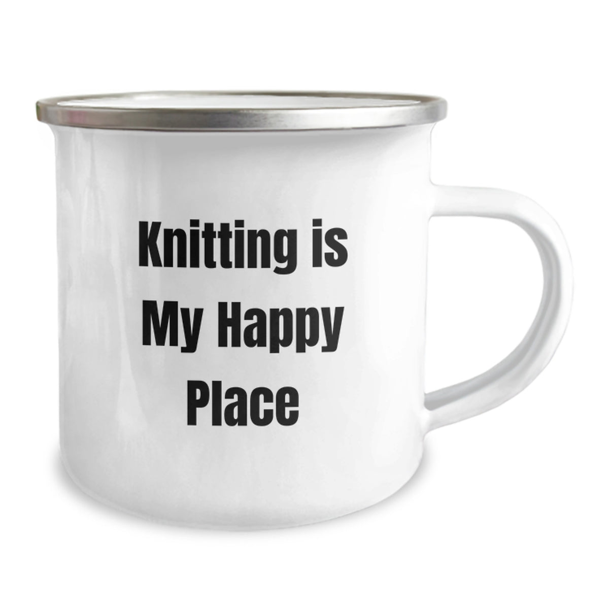 Knitting Gifts for Mom - Funny Knitting Is My Happy Place Camping Mug for Women, Unique Mother's Day Unique Gifts from Family - Image 2