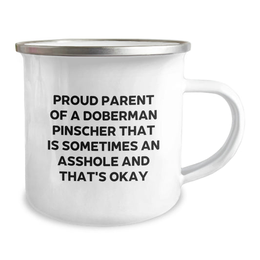 Doberman Pinscher Dog Camping Mug - Funny Quote for Proud Parent - Father's Day Unique Gifts from Men to Family - Image 2