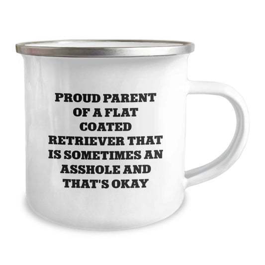 Funny Flat Coated Retriever Dog Camping Mugs for Birthday Unique Gifts from Friends to Proud Parents of Flat Coated Retrievers, Camping Lovers, and Outdoor Enthusiasts - Image 2