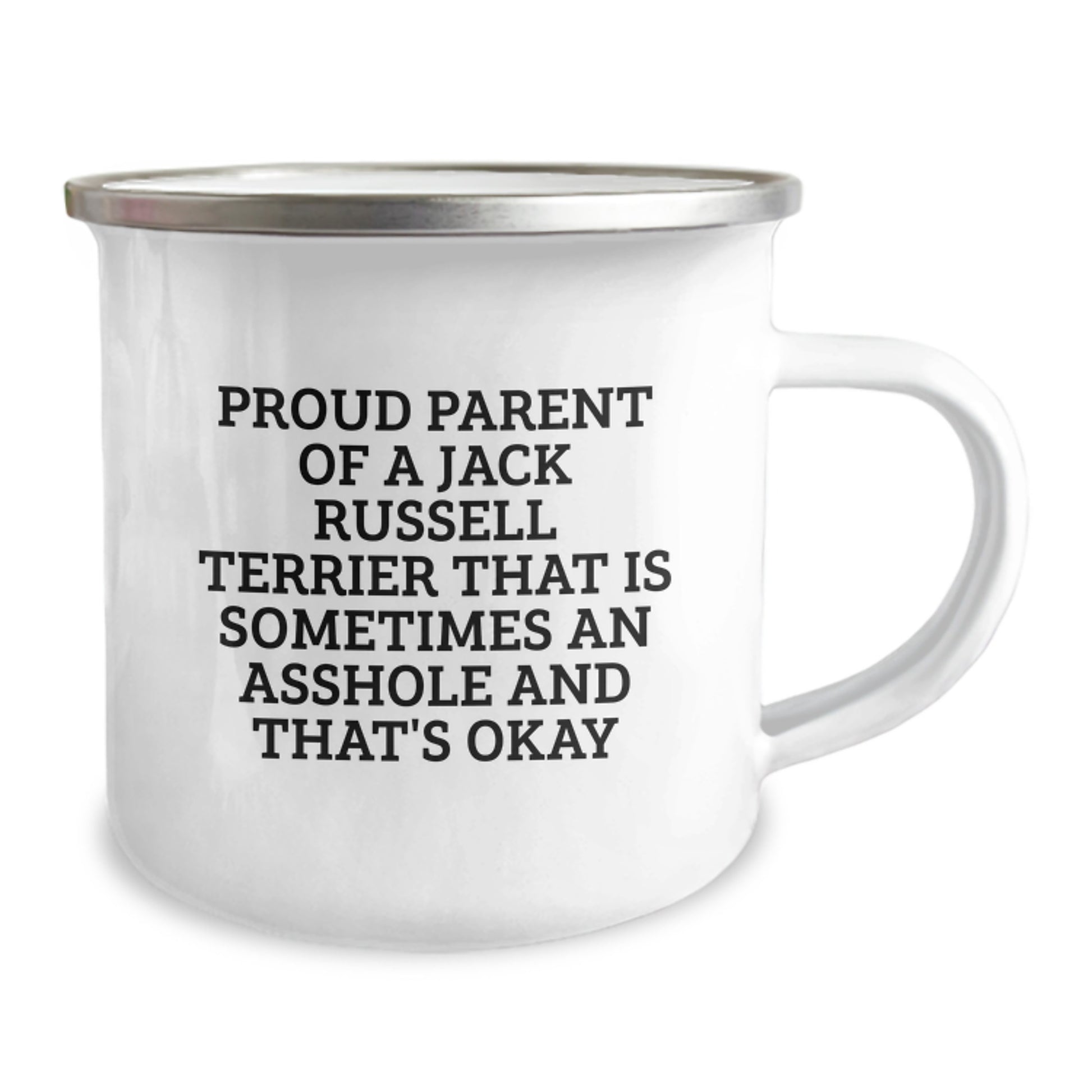 Funny Jack Russell Terrier Dog Gifts for Graduation - Camping Mug from Friends - Proud Parent Quotes - Image 2