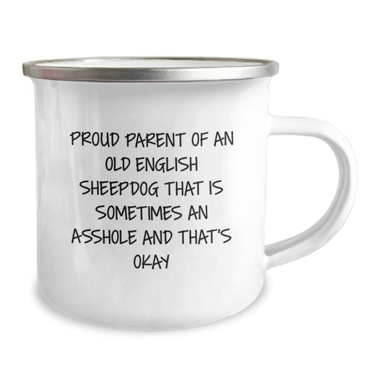 Funny Old English Sheepdog Gifts for Old English Sheepdog Lover Camping Mug Birthday Unique Mug - Image 2