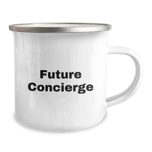 Funny Future Concierge Gifts for Men - Unique Camping Mug from Friends, Perfect for Coworkers, Family, and Concierge Lovers - Christmas Unique Gifts with Inspirational Quote - Image 2