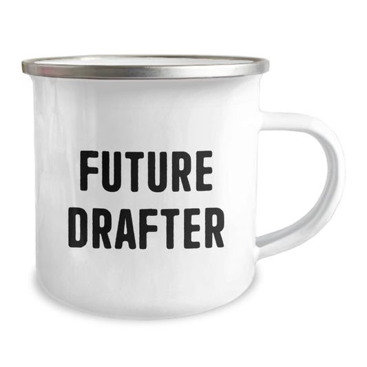 Future Drafter Inspirational Gifts from Family to Men Camping Mug - Funny Quote, Birthday Unique Gifts, Drafter Enthusiast Mug, Unique Camping Mug for Drafter Friends, Funny Camping Mug for Men - Image 2