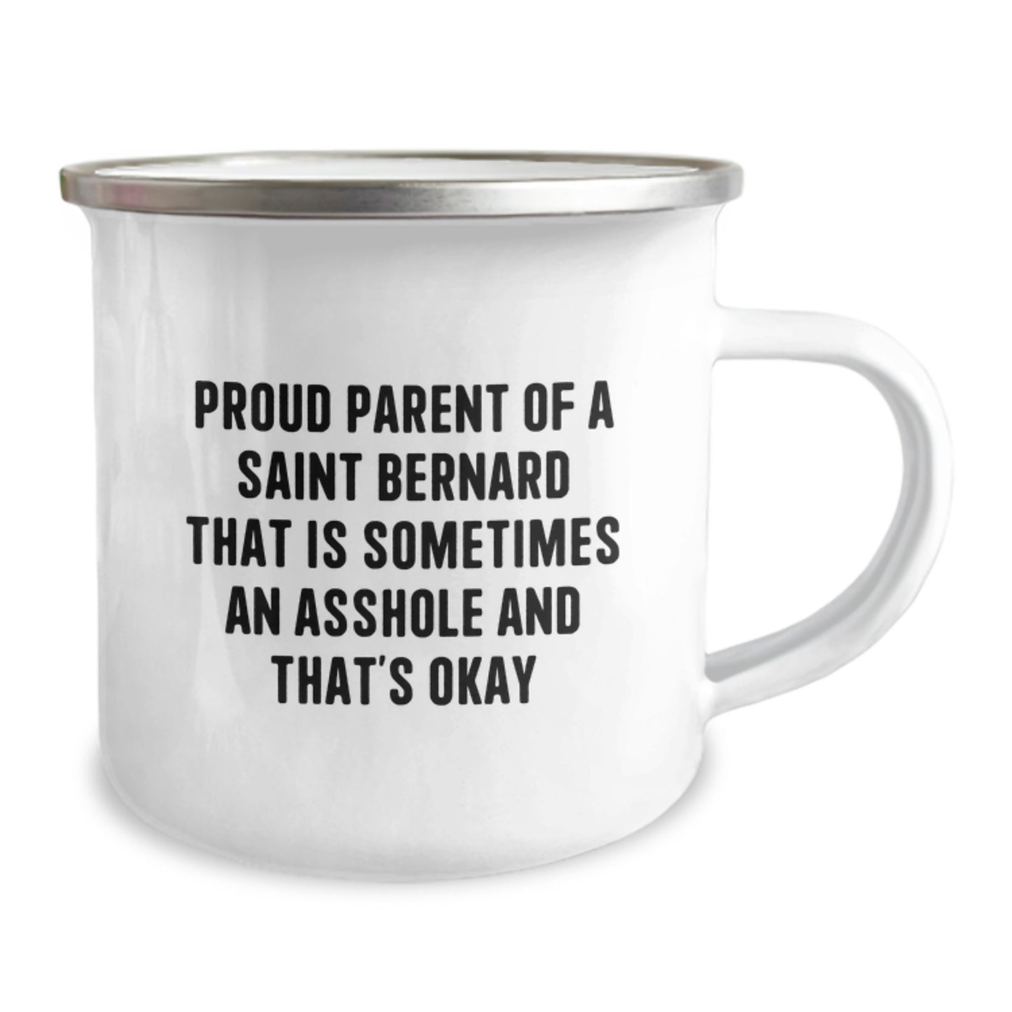 Saint Bernard Dog Lover Funny Camping Mug Gifts from Men to Friends for Graduation Unique Cheers - Image 2