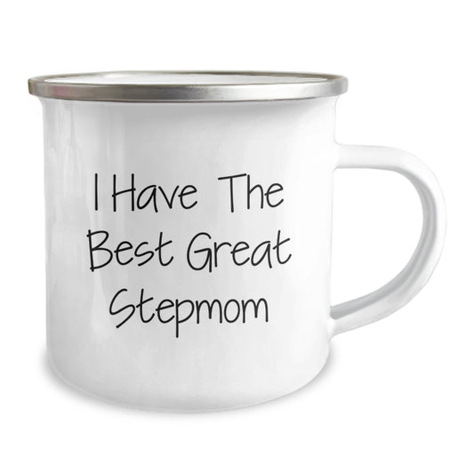 Funny Stepmom Gifts from Family, Great Stepmom Camping Mug for Stepmom on Graduation Day, I Have The Best Great Stepmom - Image 2