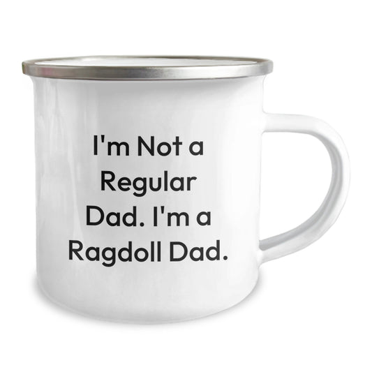Ragdoll Dad Gift, Funny Graduation Gifts for Men, I'm Not A Regular Dad, 12 oz Camping Mug - Image 2