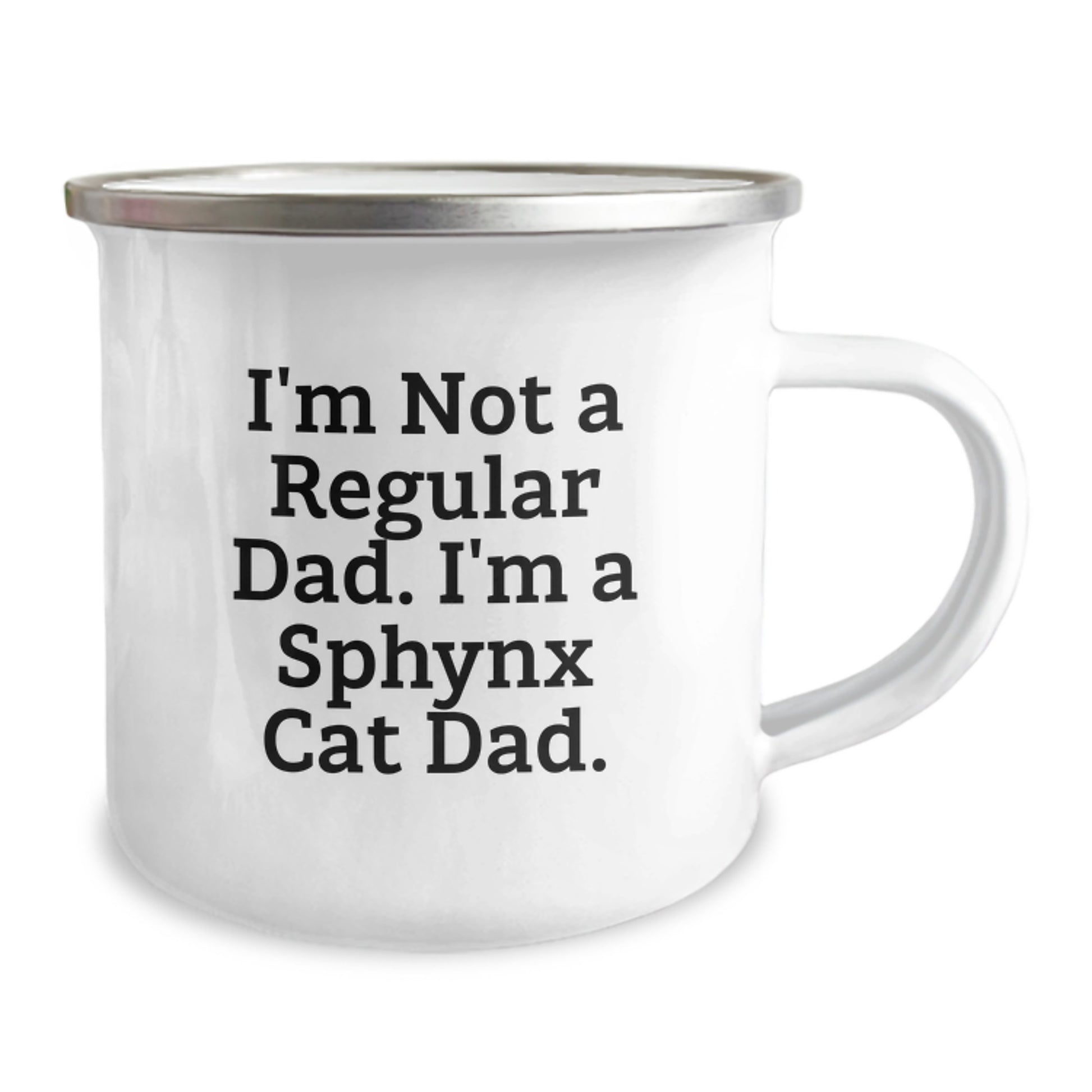 Funny Sphynx Cat Dad Gifts for Men, Unique Graduation Gifts from Friends, Sphynx Cat Lover Camping Mug - Image 2