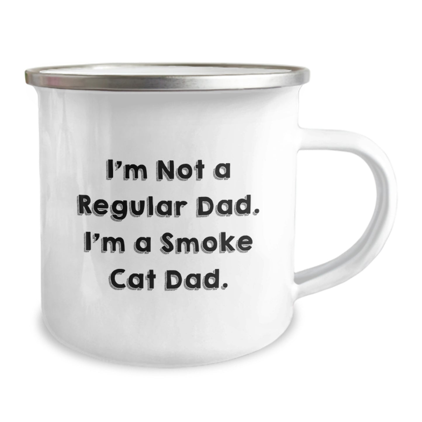 Funny Smoke Cat Dad Gifts for Men, Unique Camping Mug for Christmas Unique Gifts from Dad to Smoke Cat Lover - Image 2