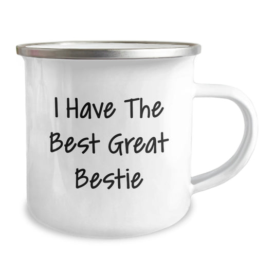 Funny Bestie Gifts from Friends - Cute Camping Mug for Bestie Christmas Unique Gifts, Inspirational Quote 'I Have The Best Great Bestie' - Bestie Best Friend Coffee Mug for Women - Image 2