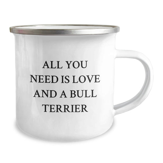 Funny Bull Terrier Dog Camping Mug Gifts from Friends for Birthday Unique Gifts - Image 2