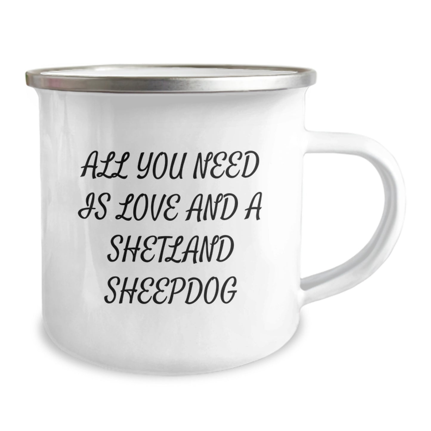 Funny Shetland Sheepdog Camping Mug Gifts from Friends for Men Women Family - Image 2