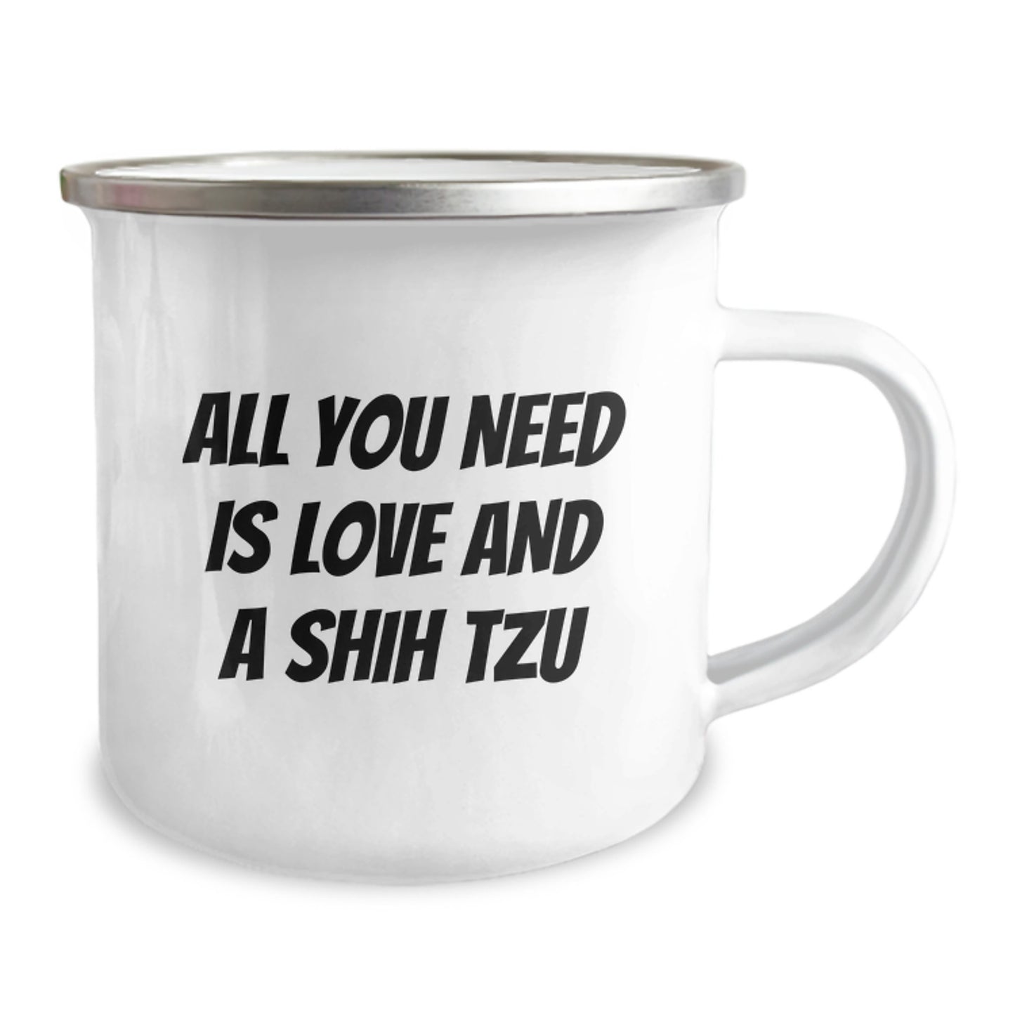 Funny Shih Tzu Dog Christmas Unique Gifts for Men and Women - All You Need Is Love And A Shih Tzu Camping Mug, Unique Camping Mug for Friends and Family - Image 2