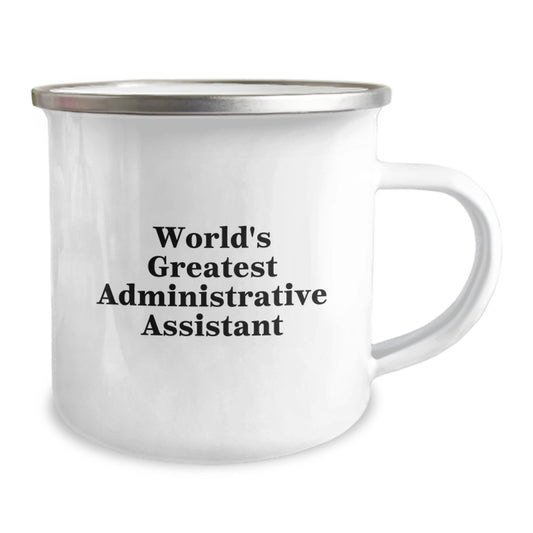 Funny Administrative Assistant Gifts for Dad on Father's Day, World's Greatest Administrative Assistant Camping Mug, Unique Gifts from Men to Administrative Assistant - Image 2