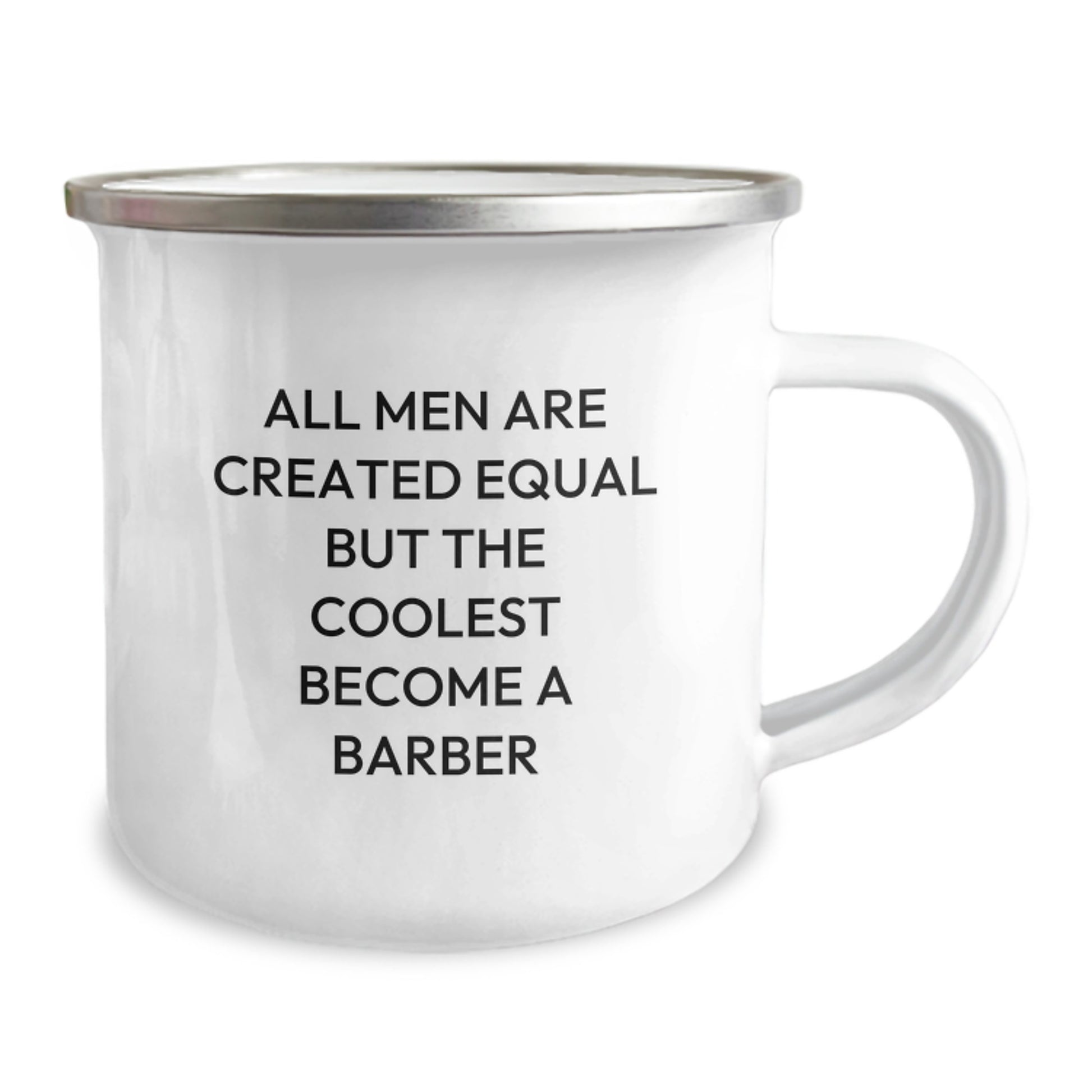 Barber Keepsake Camping Mug for Him Birthday Gift 12oz Stainless Steel - Image 2