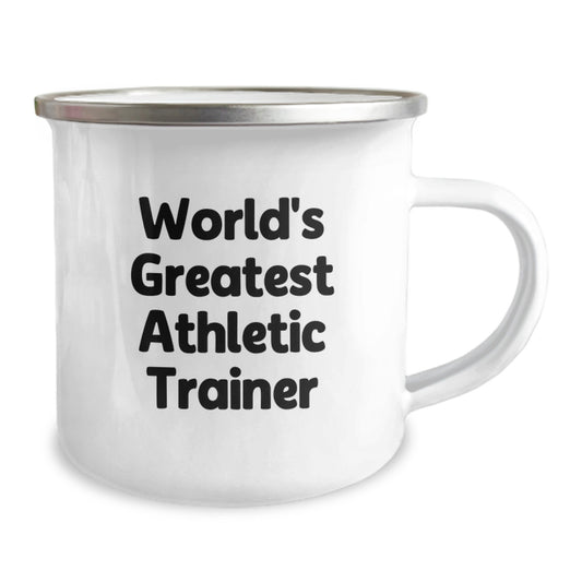 Funny Gifts from Men for World's Greatest Athletic Trainer - Christmas Unique Gifts - Camping Mug - Image 2