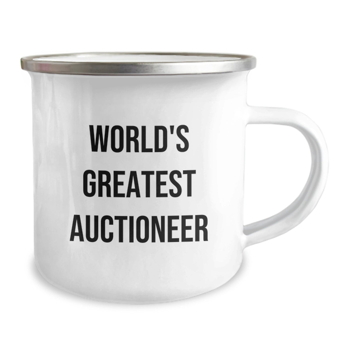 Funny Auctioneer Gifts from Friends for the World's Greatest Auctioneer Camping Mug - Image 2