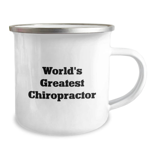 Funny Chiropractor Gifts for Men, Unique Graduation Gift from Friends to Chiropractor, World's Greatest Chiropractor Camping Mug - Image 2