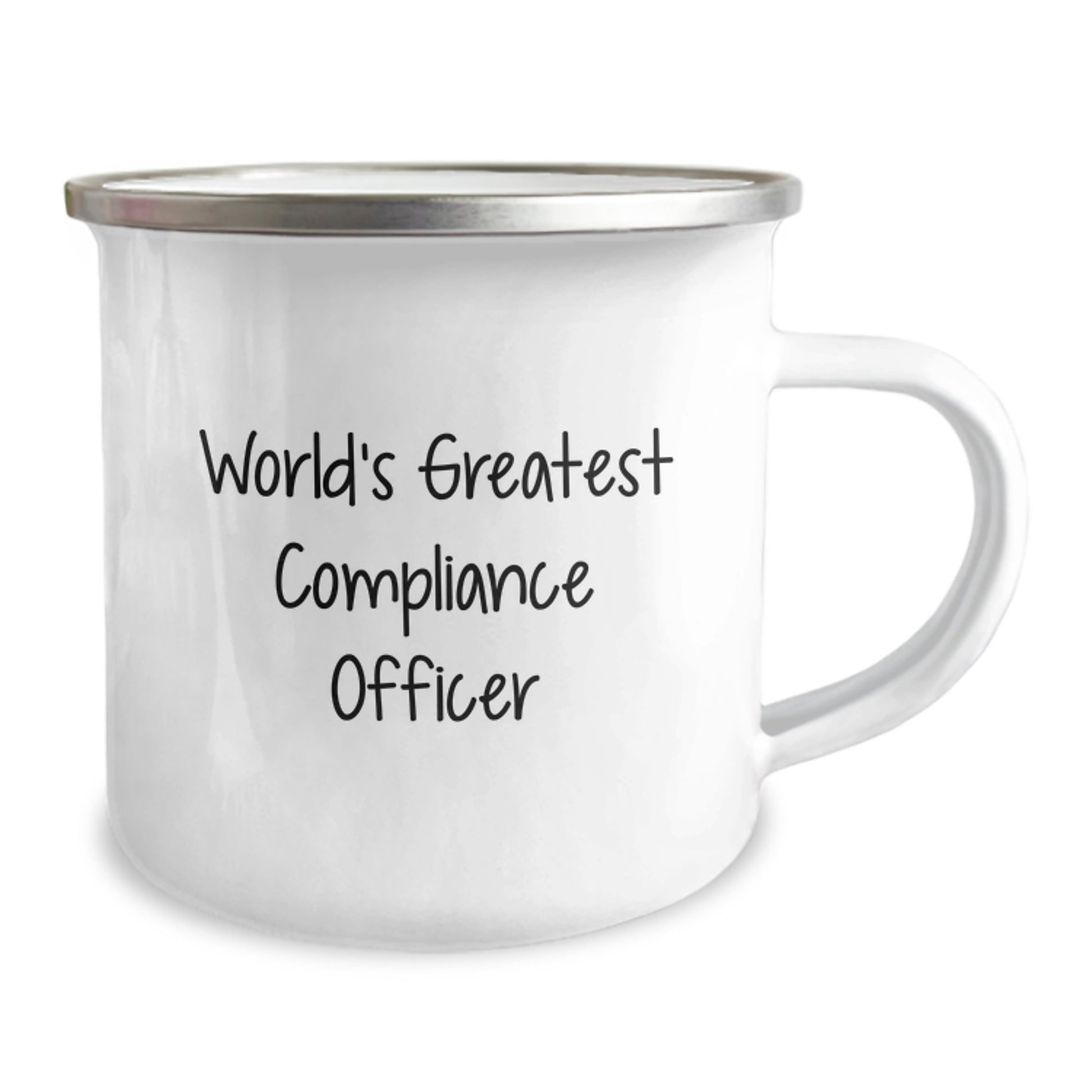 Funny Compliance Officer Gifts for Men - World's Greatest Camping Mug, Stainless Steel with Enamel Finish, Perfect Christmas Unique Presents for Friends, Coworkers, Family Members, Compliance Officer - Image 2