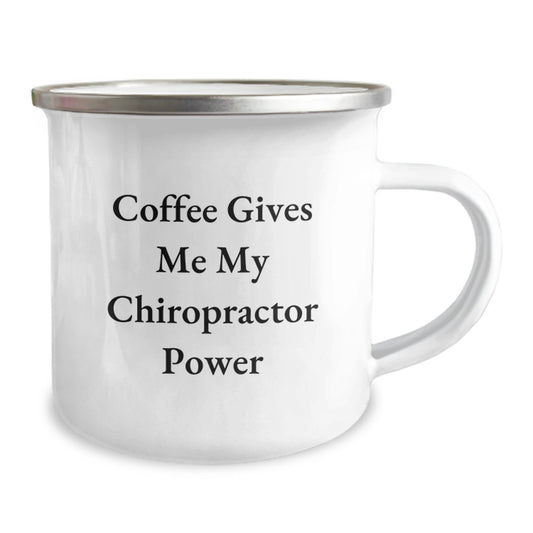 Funny Chiropractor Gifts, Camping Mug, Coffee Gives Me My Chiropractor Power, Graduation Unique Gifts from Family to Chiropractor - Image 2