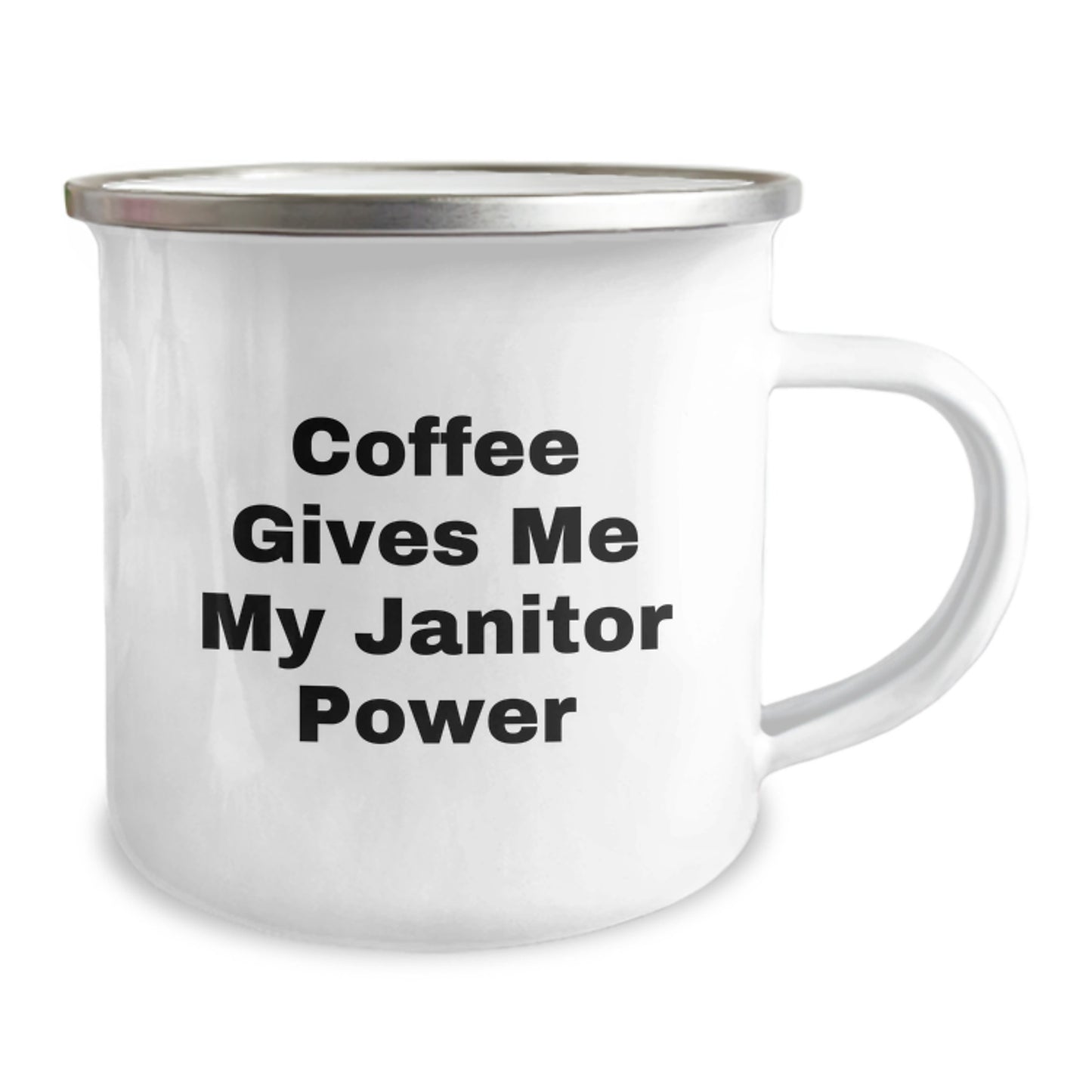 Funny Janitor Camping Mug Gifts for Birthday - Coffee Gives Me My Janitor Power - Unique Birthday Unique Gifts from Men - Image 2