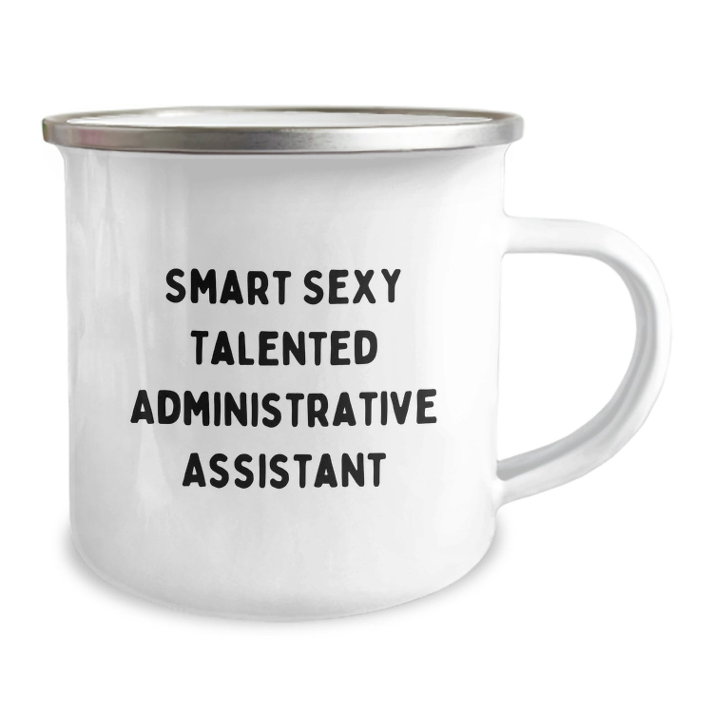 Funny Gift for Administrative Assistant, Birthday Unique Gifts from Friends, Camping Mug to Show Appreciation, 'Smart Sexy Talented' Quote - Image 2