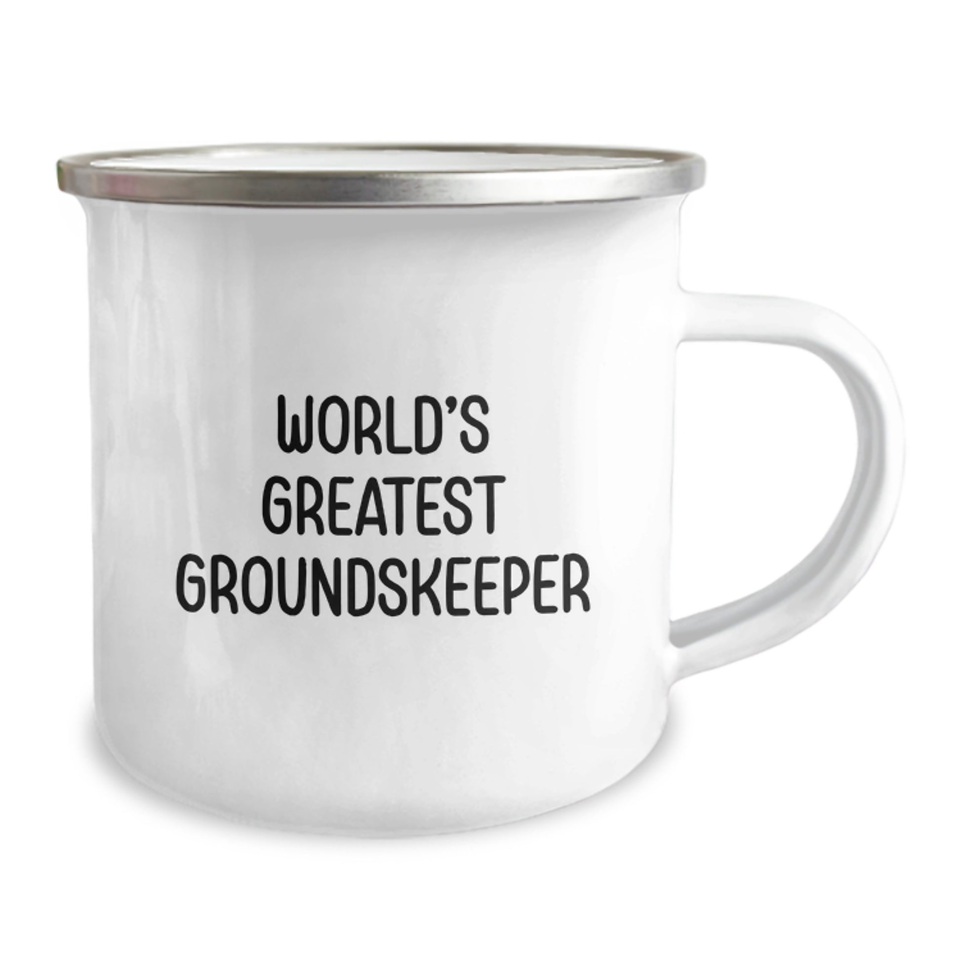 Funny groundskeeper Gifts for Dad, World's Greatest groundskeeper Camping Mug for Father's Day, Enamel Finish Stainless Steel 12 oz - Image 2