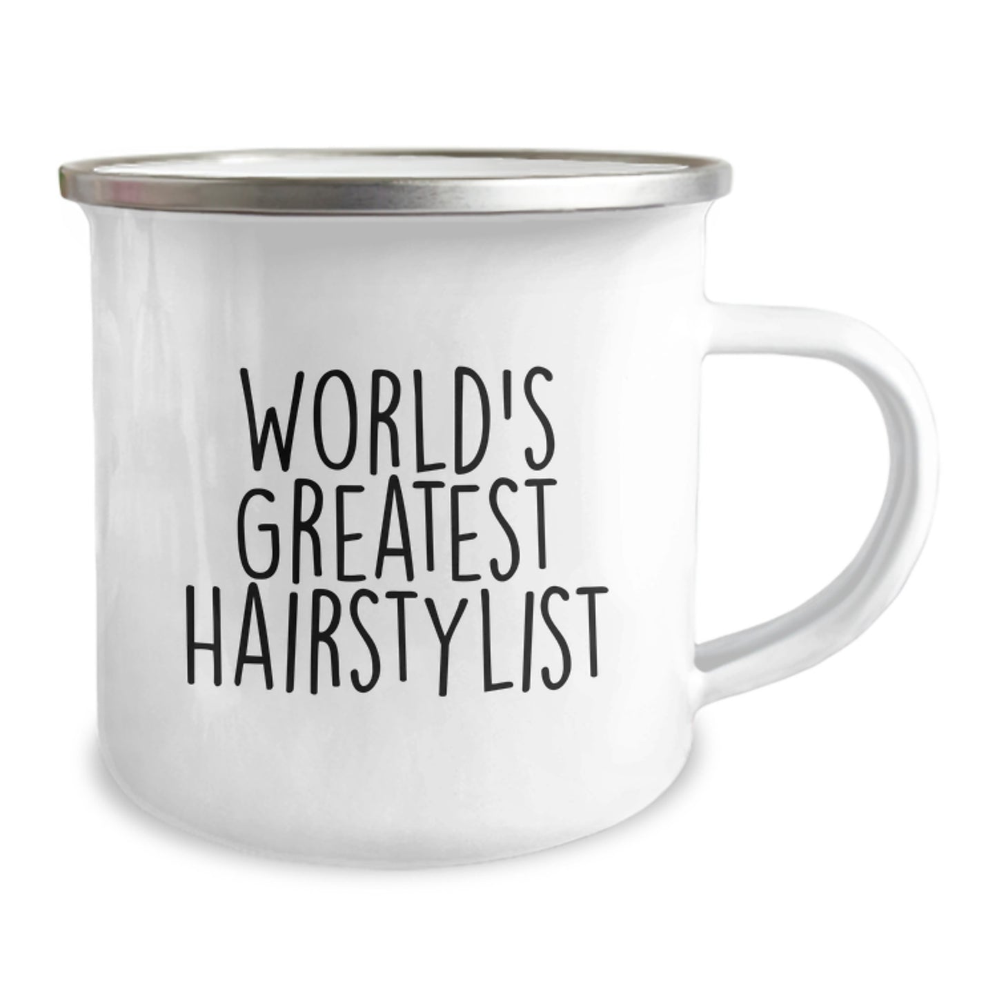 Funny Hairstylist Gifts for Men, Unique Birthday Unique Gifts from Friends to World's Greatest Hairstylist Camping Mug - Image 2