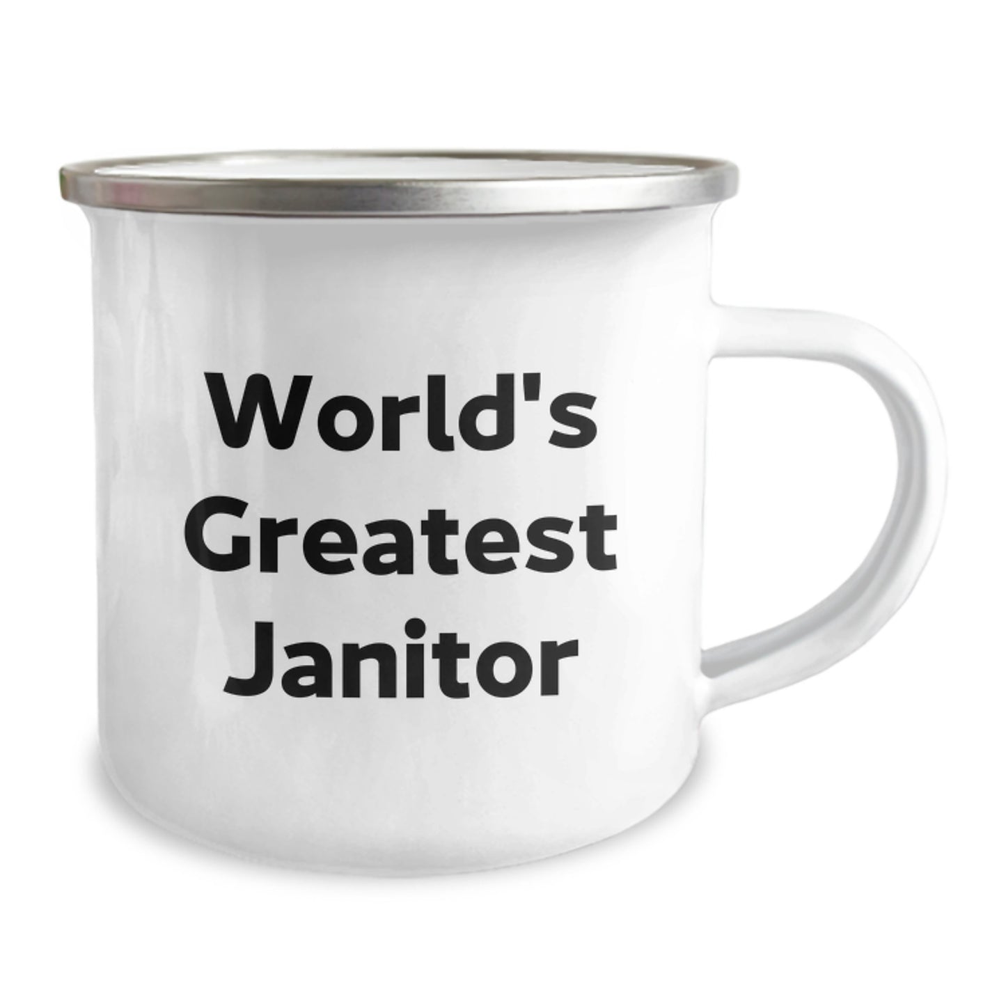 Funny Janitor Gifts from Men for Janitor - World's Greatest Janitor Christmas Unique Presents - Camping Mug - Image 2