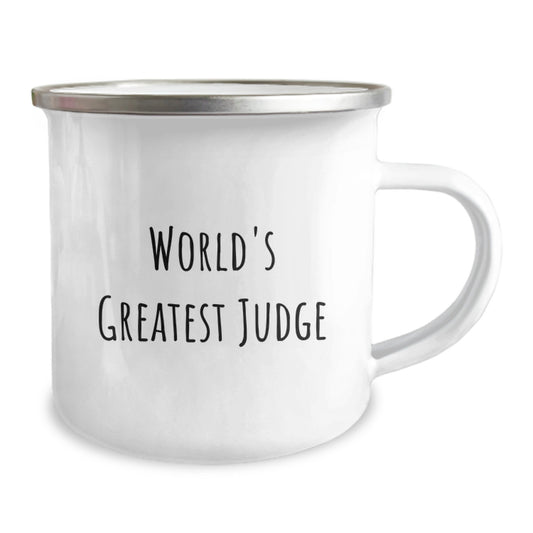 Funny Judge Gifts from Men Friends for World's Greatest Judge Camping Mug with Valentine's Unique Gifts - Image 2