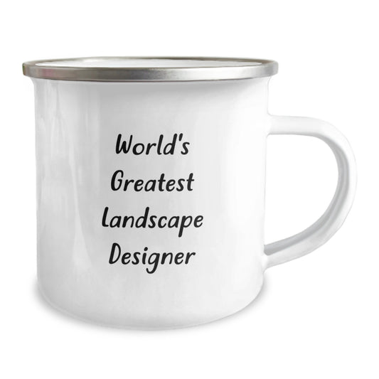 Funny 'World's Greatest Landscape Designer' Gifts from Family for Landscape Designer Mother's Day Camping Mug - Image 2