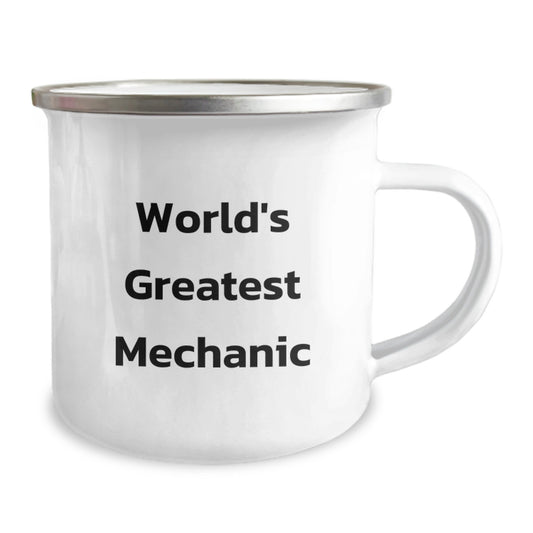 Funny Gifts from Friends for Mechanic Men, World's Greatest Mechanic Camping Mug for Graduation Unique Gifts, 12 oz Stainless Steel - Image 2
