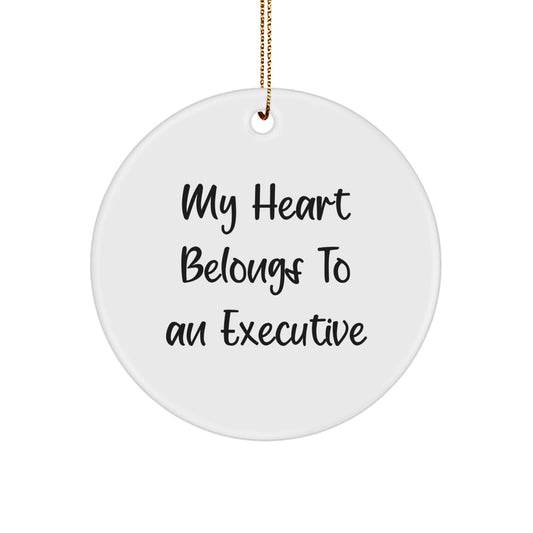 Funny Executive Circle Ornament Gifts from Men for Christmas Unique Executive Friends - Image 1
