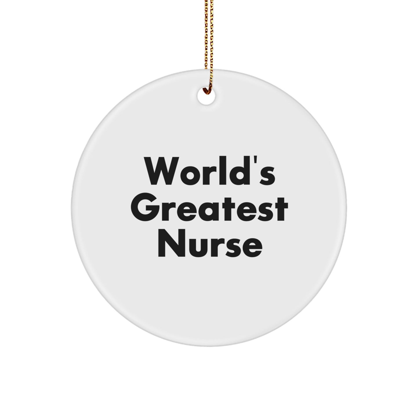 Funny Nurse Christmas Circle Ornament Gifts for Nurses Gifts from Men - Image 1