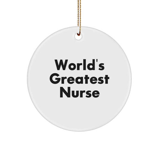 Funny Nurse Christmas Circle Ornament Gifts for Nurses Gifts from Men - Image 1