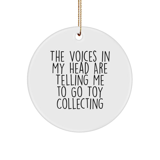 Funny Toy Collecting Christmas Circle Ornament Gifts from Friends to Family Members Who Love Toy Collecting - Image 1