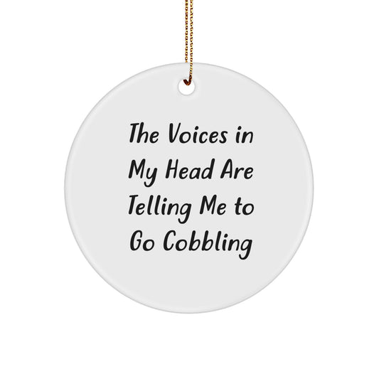 Funny Cobbling Gifts from Family for Friends - Circle Ornament Christmas - Image 1