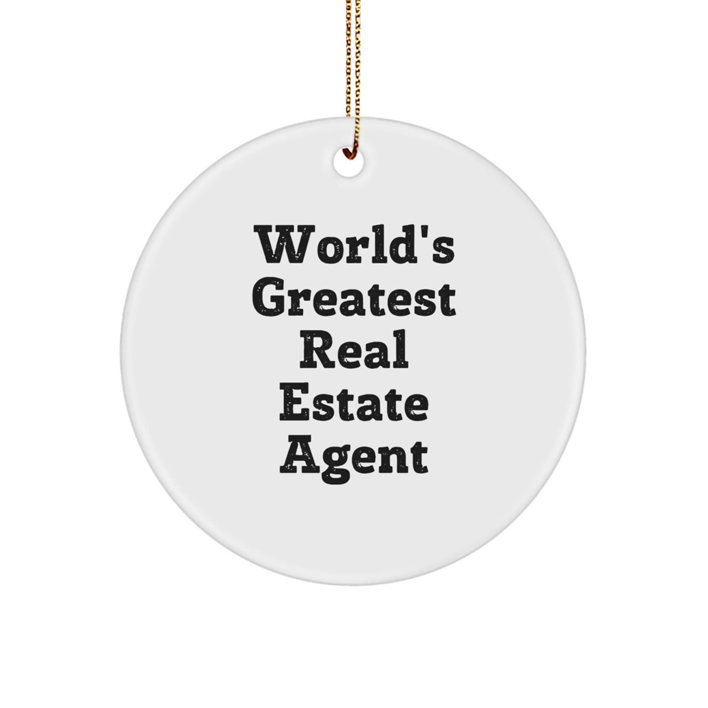 Funny Real Estate Agent Gifts from Men, Unique Circle Ornament for Real Estate Agent Friends, Christmas Unique Gifts - Image 1