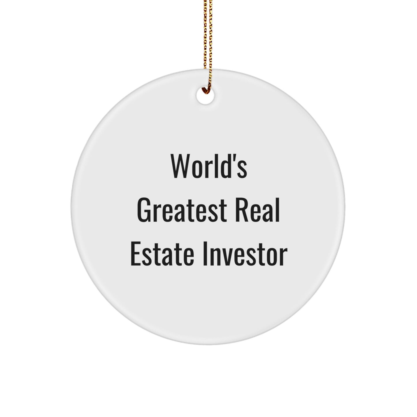 Funny Real Estate Investor Gifts for Men from Friends, Christmas Unique Ornaments for Office Decor - Image 1
