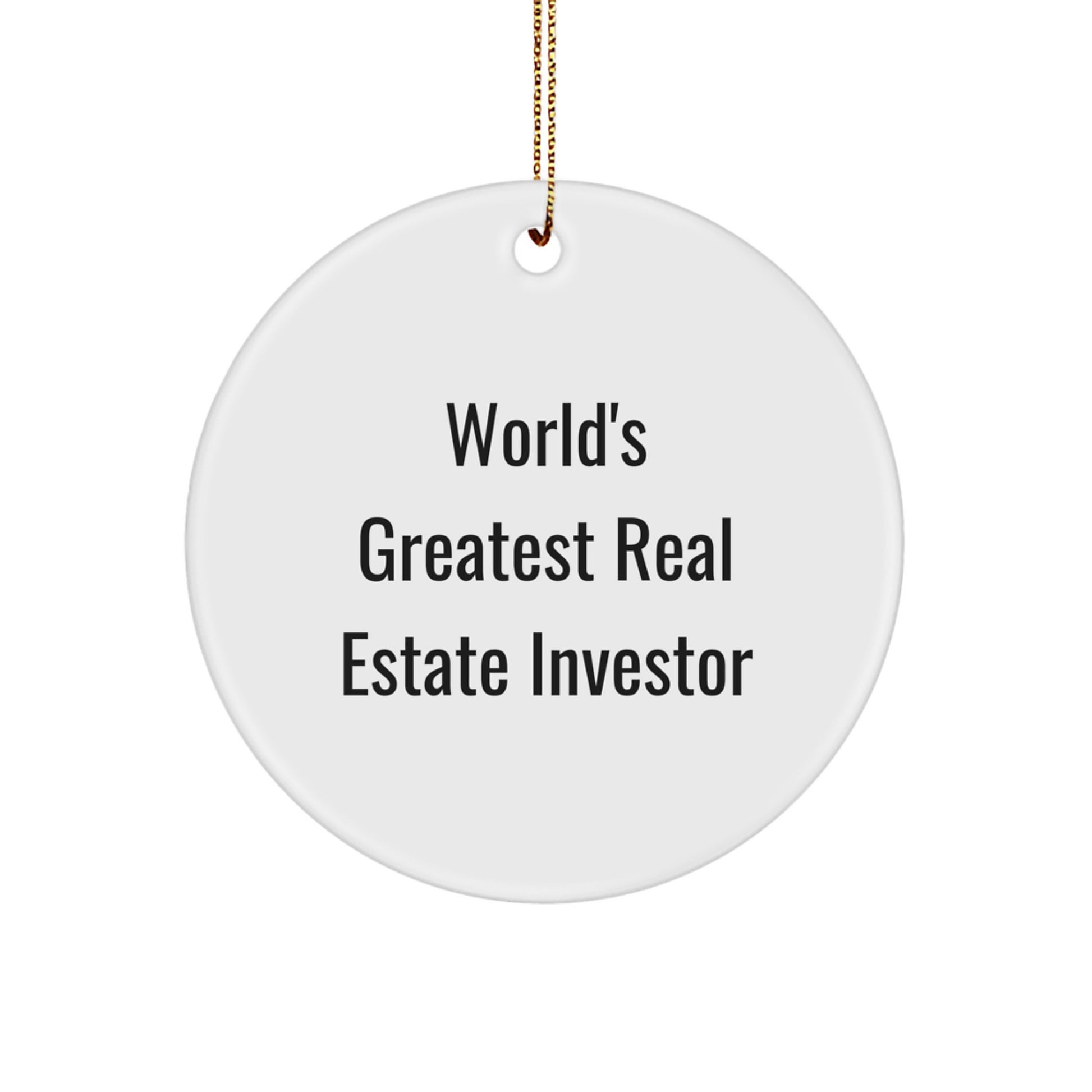 Funny Real Estate Investor Gifts for Men from Friends, Christmas Unique Ornaments for Office Decor - Image 1