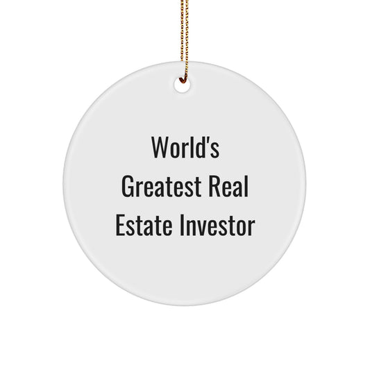 Funny Real Estate Investor Gifts for Men from Friends, Christmas Unique Ornaments for Office Decor - Image 1