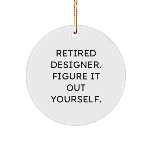 Funny Designer Circle Ornaments for Christmas Unique Gifts from Family - 'Figure It Out Yourself' - Image 1