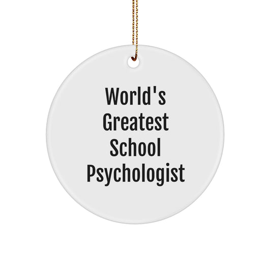 Funny School Psychologist Gifts from Men - 'World's Greatest' Christmas Unique Gifts for School Psychologist Women Friends - Image 1